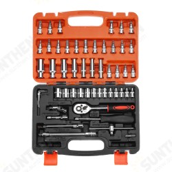Ratchet Wrench Sleeve Kit Car Boat Motorcycle Bicycle Hardware Repair Tool 12/46/53Pcs Ratchet Wrench Sleeve Kit Car Boat Motorcycle Bicycle Hardware Repair Tool 12/46/53Pcs