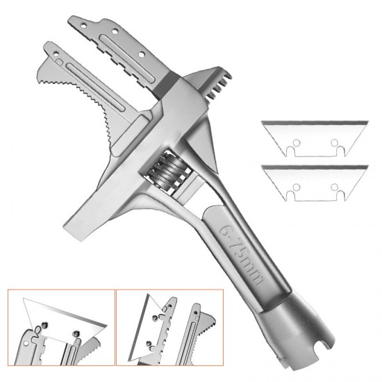 Sanitary Wrench Tool Movable Short Handle Large Opening Multifunctional Activity Universal Wrench