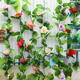 2pcs Artificial Plastic Rose Flower Vines Garland Home Garden Decoration