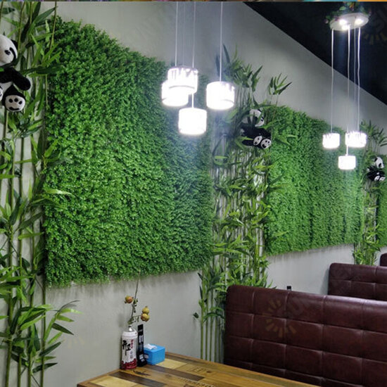 40x60cm DIY Artificial Plant Wall Plastic Home Garden TV Background Shop The Mall for Home Decoration Green Carpet Turf Jungle Party