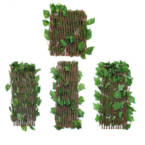 Artificial Ivy Expandable Stretchable Privacy Fence Faux Single Side Leafs Vine Screen for Outdoor Garden Yard