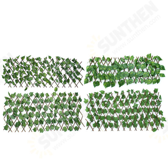 Artificial Ivy Expandable Stretchable Privacy Fence Faux Single Side Leafs Vine Screen for Outdoor Garden Yard