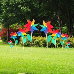 Colorful PVC Wooden Windmill Home Garden Party Wedding Decoration Kid Toy Colorful PVC Wooden Windmill Home Garden Party Wedding Decoration Kid Toy