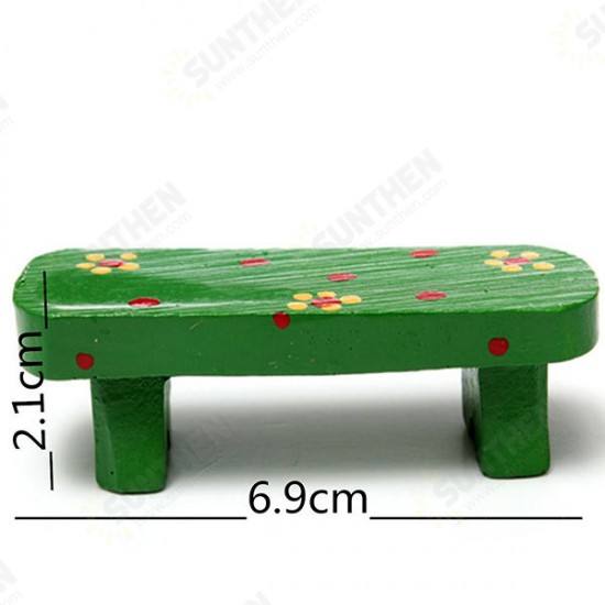 DIY Craft Landscape Simulation Bench Potted Plant Garden Decor