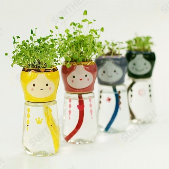 DIY Mini Doll Tail Water Absorption Potted Plant Desktop Office Decor