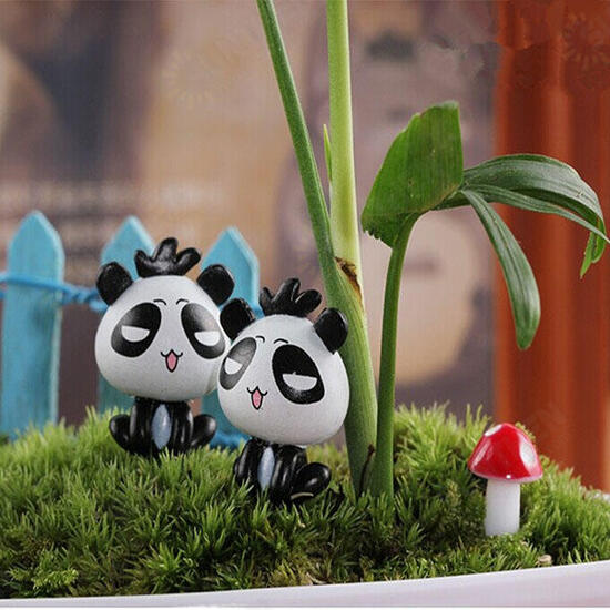 DIY Miniature Cute Panda Ornaments Potted Plant Garden Decor