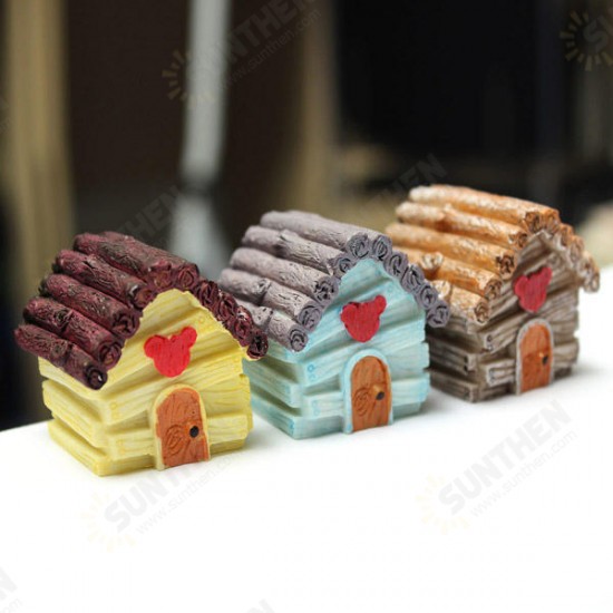 Micro Landscape Decorations Resin Mini House Garden DIY Decor