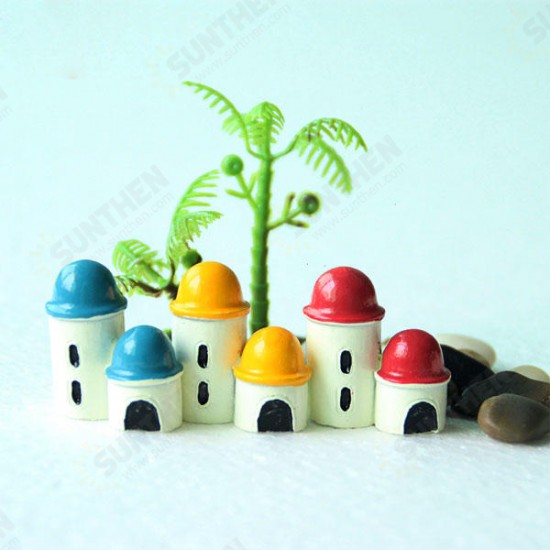 Mini Resin Castle Micro Landscape Decorations Garden DIY Decor