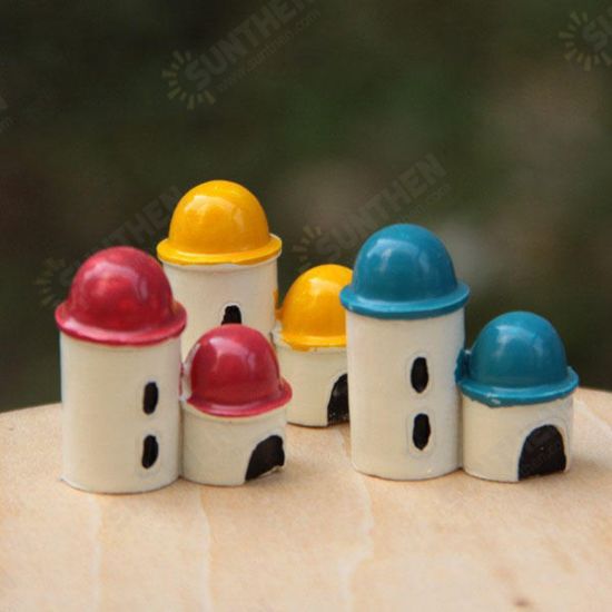 Mini Resin Castle Micro Landscape Decorations Garden DIY Decor