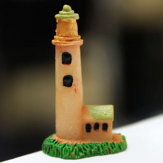 Mini Resin Lighthouse Micro Landscape Decorations Garden DIY Decor
