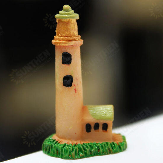 Mini Resin Lighthouse Micro Landscape Decorations Garden DIY Decor