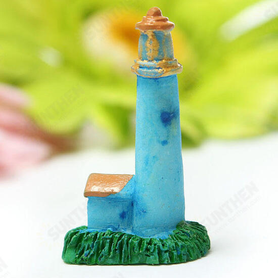 Mini Resin Lighthouse Micro Landscape Decorations Garden DIY Decor