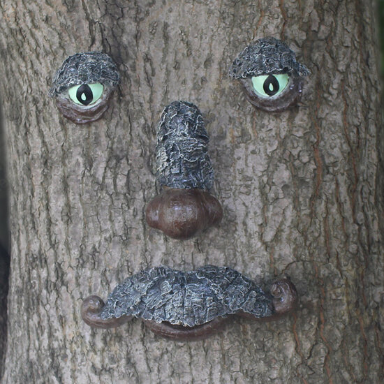 Old Man with Beard Tree Hugger Garden Yard Art for Outdoor Sculpture Tree Face Garden Decor