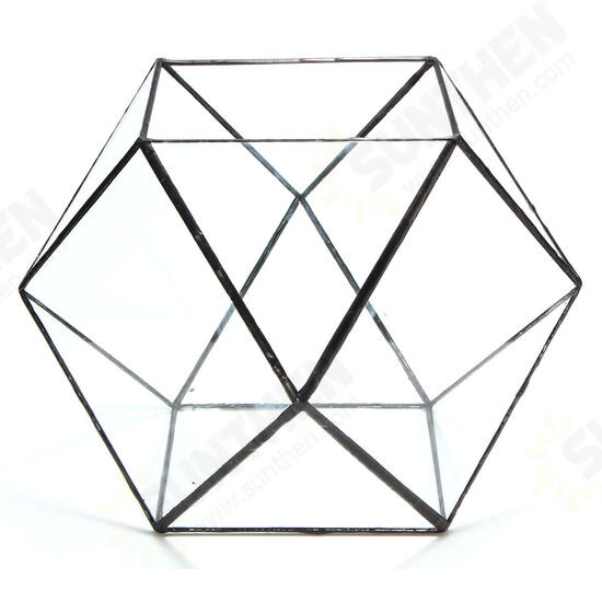 Polygon Greenhouse Glass Terrarium DIY Micro Landscape Succulent Plants Flower Pot