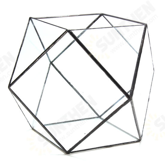 Polygon Greenhouse Glass Terrarium DIY Micro Landscape Succulent Plants Flower Pot