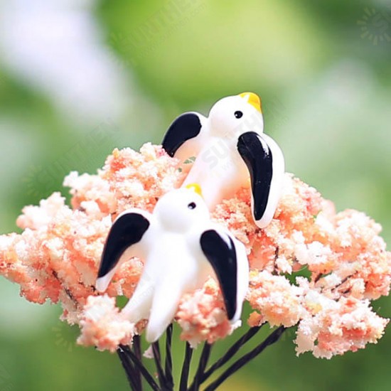 Resin Mini Swallow Micro Landscape Decorations Garden DIY Decor