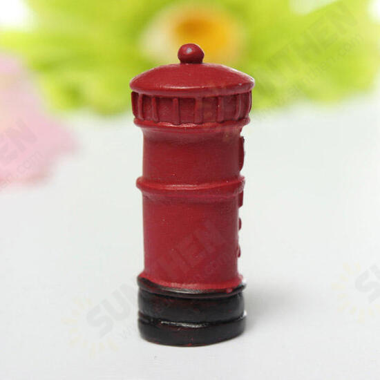 Retro Postbox Micro Landscape Decorations Garden DIY Decor