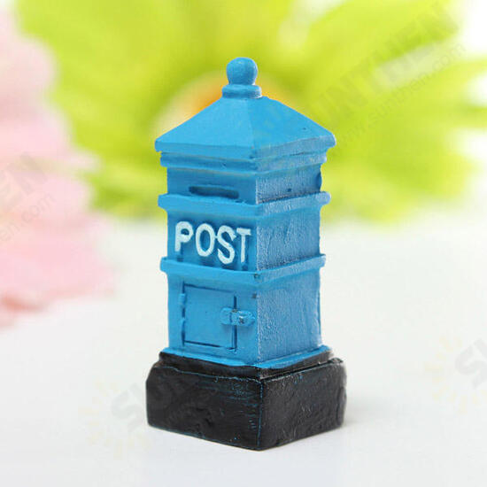 Retro Postbox Micro Landscape Decorations Garden DIY Decor