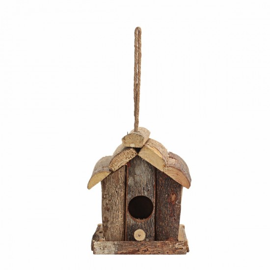 Vintage Wooden Bird House Nesting Box Small Wild Birds Nest Home Garden Decoration