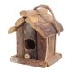 Vintage Wooden Bird House Nesting Box Small Wild Birds Nest Home Garden Decoration
