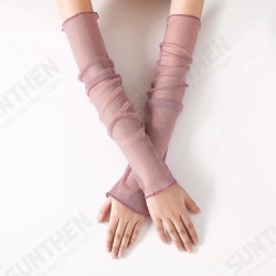 1 Pair Arm Compression Sleeve Anti-UV Ice Silk Lace Sleeve Sunscreen Half-finger Long Gloves Sleeve Outdoor Cycling Sport 1 Pair Arm Compression Sleeve Anti-UV Ice Silk Lace Sleeve Sunscreen Half-finger Long Gloves Sleeve Outdoor Cycling Sport