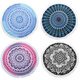 1M/1.5M Round Beach Towel Tassel Tapestry Yoga Mats Blankets Home Fitness Decoration Accessories