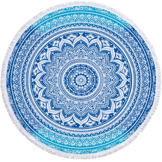 1M/1.5M Round Beach Towel Tassel Tapestry Yoga Mats Blankets Home Fitness Decoration Accessories