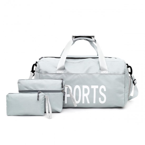 3PCS Waterproof Oxford Cloth Shoulder Bag Wet-dry Seperation Shoes Bag Fitness Yoga Handbag Travel Luggage Bag