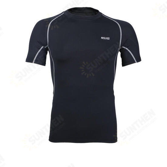 Outdoor Cycling Short Sleeve Elasticity Tight Bicycle Clothes Jersey Breathable Quick Dry