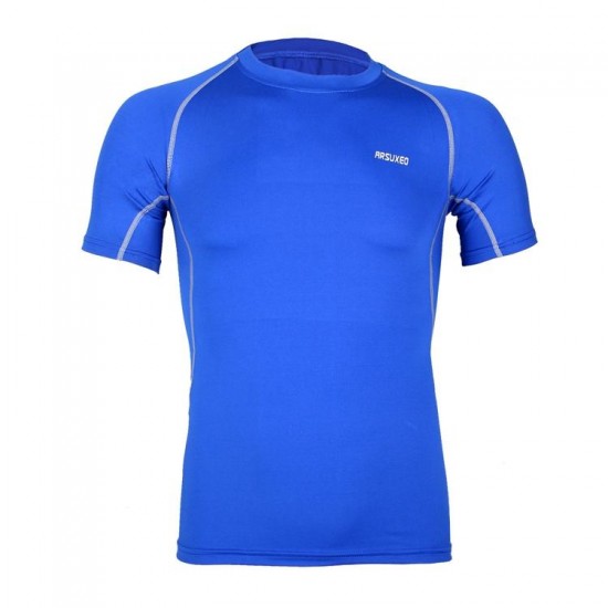 Outdoor Cycling Short Sleeve Elasticity Tight Bicycle Clothes Jersey Breathable Quick Dry
