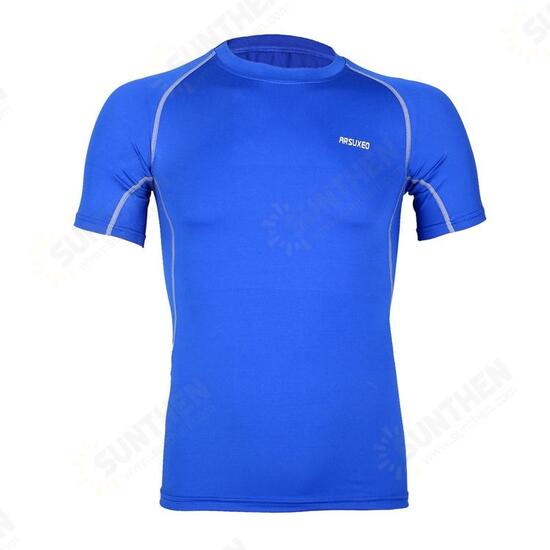 Outdoor Cycling Short Sleeve Elasticity Tight Bicycle Clothes Jersey Breathable Quick Dry