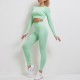 2PCS Women's Sets Skinny Tracksuit Breathable Long Sleeve Top Seamless Outfits High Waist Push Up Leggings Gym Clothes Sport Suit