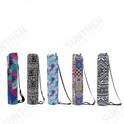 Printed Pattern Canvas Yoga Bag Outdoor Sports Fitness Shoulder Bag Yoga Backpack