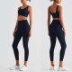 Womens Sportswear Fitness Suit Seamless Yoga Set Workout Gym Clothing Sport Outfit With Pocket For Woman Sports Set Bra Leggings