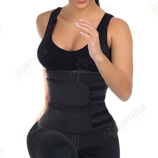 Waist Trainer Vest Large Size Body Shaper Sweat Waist Trainer Corset Sports Spandex Yoga Gym Workout Pilates Adjustable Tummy Fat Burner Hot Sweat Yoga Belts Fitness Belts