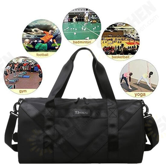 Waterproof Dry Wet Seperation Shoe Compartment Fitness Yoga Bag Sports Gym Handbag Duffle Shoulder Bag