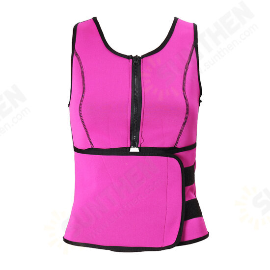 Women Adjustable Sauna Slimming Sweat Belt Vest Waist Body Shaper Tank Tops Fitness Yoga Vest