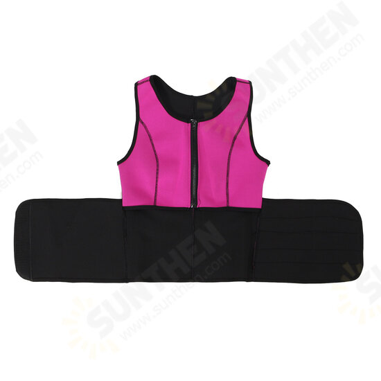 Women Adjustable Sauna Slimming Sweat Belt Vest Waist Body Shaper Tank Tops Fitness Yoga Vest