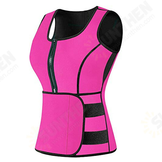 Women Adjustable Sauna Slimming Sweat Belt Vest Waist Body Shaper Tank Tops Fitness Yoga Vest