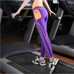 Women Breathable Quick Dry Sport Pants High Elastic Skinny Patchwork Pocket Yoga Legging Women Breathable Quick Dry Sport Pants High Elastic Skinny Patchwork Pocket Yoga Legging