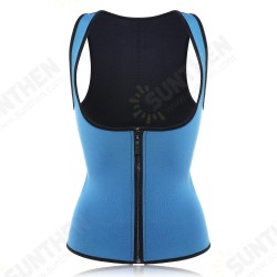 Women Front Zip Sports Trainer Cincher Corset Waist Shapewear Vest Plus Size Polyester Neoprene Vest