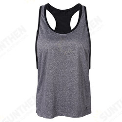 Women Sport Two Pieces Sleeveless Vest Wirelss Shockproof Bra Quick Dry High Elastic Fitness Vest Women Sport Two Pieces Sleeveless Vest Wirelss Shockproof Bra Quick Dry High Elastic Fitness Vest