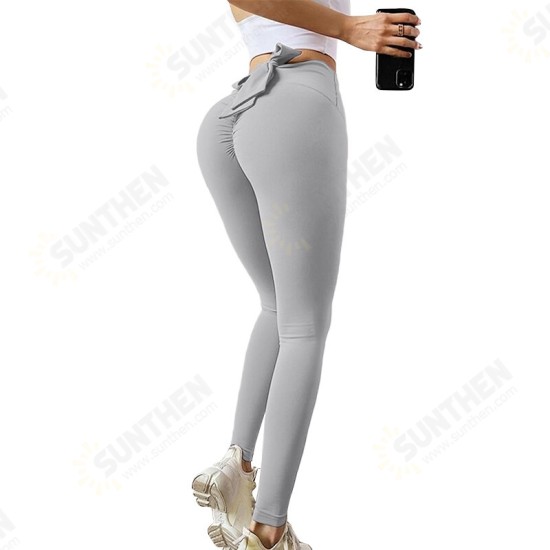 Fitness Exercise Pants Bow Tie Pants Buttocks Breathable Comfortable Women's Yoga Pants Fitness Exercise Pants Bow Tie Pants Buttocks Breathable Comfortable Women's Yoga Pants