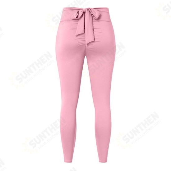 Fitness Exercise Pants Bow Tie Pants Buttocks Breathable Comfortable Women's Yoga Pants Fitness Exercise Pants Bow Tie Pants Buttocks Breathable Comfortable Women's Yoga Pants