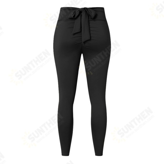 Fitness Exercise Pants Bow Tie Pants Buttocks Breathable Comfortable Women's Yoga Pants Fitness Exercise Pants Bow Tie Pants Buttocks Breathable Comfortable Women's Yoga Pants