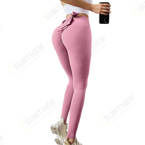 Fitness Exercise Pants Bow Tie Pants Buttocks Breathable Comfortable Women's Yoga Pants Fitness Exercise Pants Bow Tie Pants Buttocks Breathable Comfortable Women's Yoga Pants