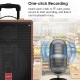 100W Wireless bluetooth 5.0 Speaker Subwoofer Microphone Outdoor Sports Karaoke Active Speaker Audio 4500mAh Long Battery Life