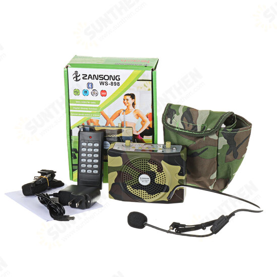 25W Rechargeable Camouflage Hunting Speaker Sound Decoy 100Hz-10KHz FM Radio MP3 Player with Remote Control for Hunting Meeting Tour Guide