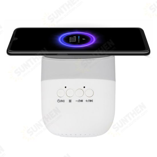 3-in-1 Qi Wireless Charging Phone Stand TF Card Playback HIFI Stereo bluetooth Speaker