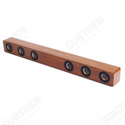 30W Wood Grain Wireless bluetooth Soundbar Six Drivers LED Display Clock Stereo Home Theater Soundbar Speaker